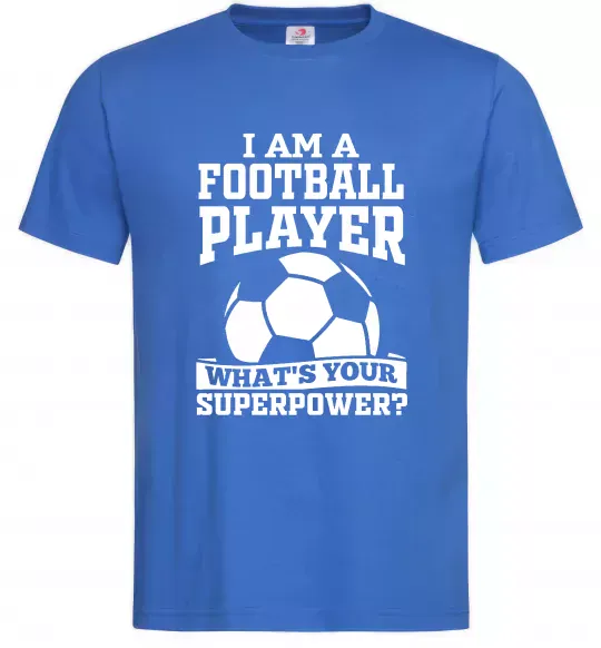 Мужская футболка Football superpower Ярко-синий фото