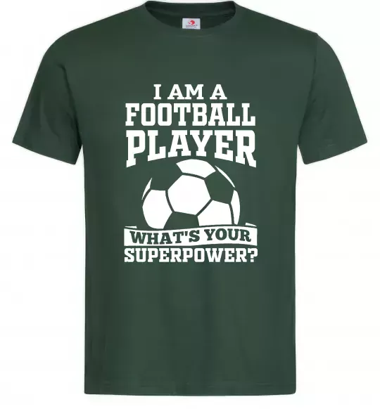 Мужская футболка Football superpower Темно-зеленый фото