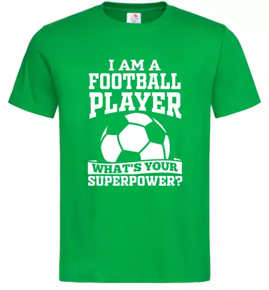 Мужская футболка Football superpower Зеленый фото