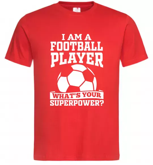 Мужская футболка Football superpower Красный фото