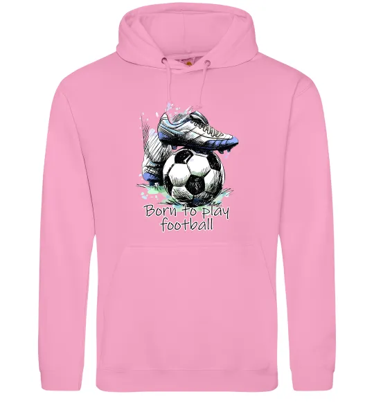 Жіноча толстовка (худі) Born to play football Рожевий фото