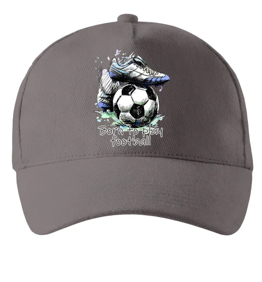 Кепка Born to play football Сірий фото