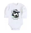 Дитячий бодік Born to play football Білий фото