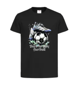 Детская футболка Born to play football Черный фото
