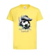 Детская футболка Born to play football Лимонный фото