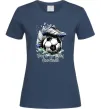 Женская футболка Born to play football Темно-синий фото