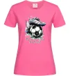 Женская футболка Born to play football Ярко-розовый фото