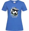 Женская футболка Born to play football Ярко-синий фото