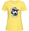 Женская футболка Born to play football Лимонный фото