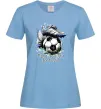 Женская футболка Born to play football Голубой фото