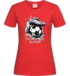 Женская футболка Born to play football Красный фото