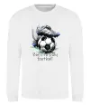 Свитшот Born to play football Белый фото