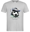 Мужская футболка Born to play football Серый фото
