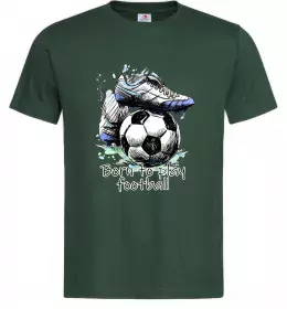 Мужская футболка Born to play football Темно-зеленый фото