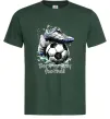 Мужская футболка Born to play football Темно-зеленый фото