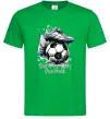 Мужская футболка Born to play football Зеленый фото