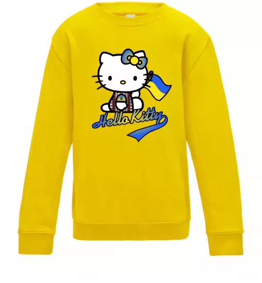 Дитячий світшот Hello kitty українка Сонячно жовтий фото