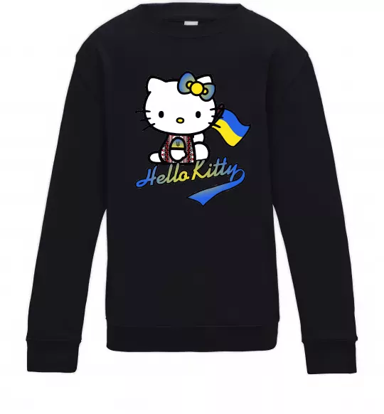 Дитячий світшот Hello kitty українка Чорний фото