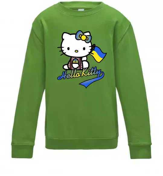 Дитячий світшот Hello kitty українка Лаймовий фото