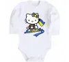 Дитячий бодік Hello kitty українка Білий фото