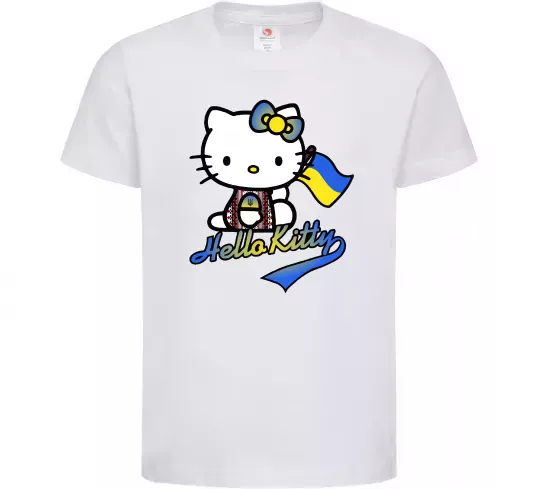 Дитяча футболка Hello kitty українка Білий фото