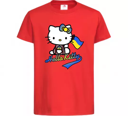 Дитяча футболка Hello kitty українка Червоний фото