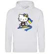 Чоловіча толстовка (худі) Hello kitty українка Сірий меланж фото