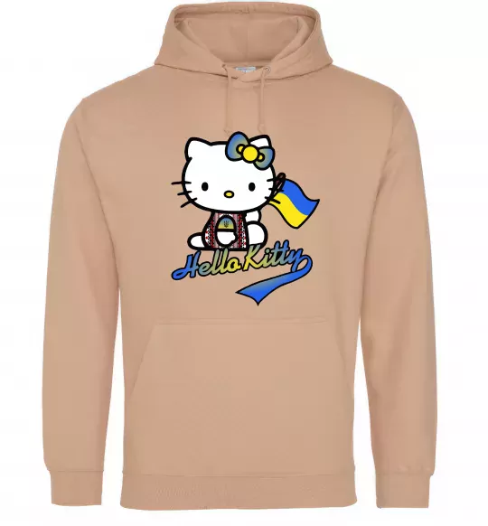 Чоловіча толстовка (худі) Hello kitty українка Пісочний фото