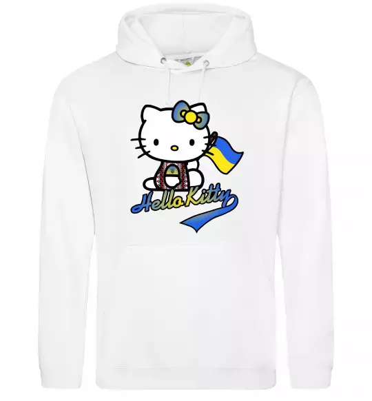 Женская толстовка (худи) Hello kitty українка Белый фото