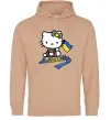Женская толстовка (худи) Hello kitty українка Песочный фото