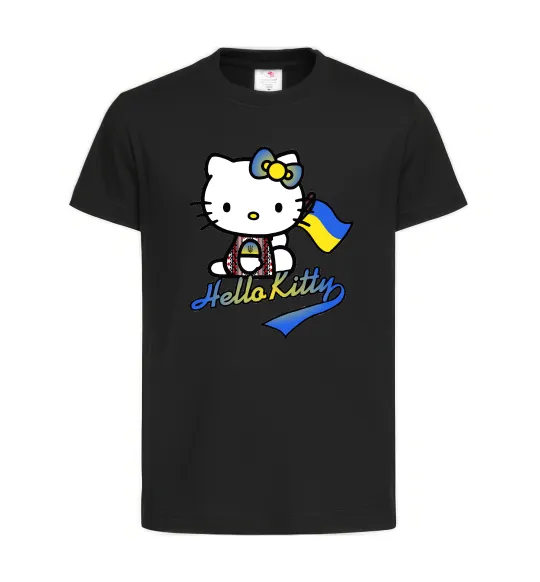 Дитяча футболка Hello kitty українка Чорний фото