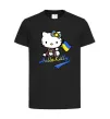 Дитяча футболка Hello kitty українка Чорний фото