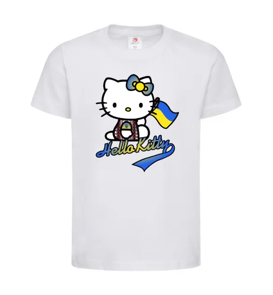 Дитяча футболка Hello kitty українка Білий фото