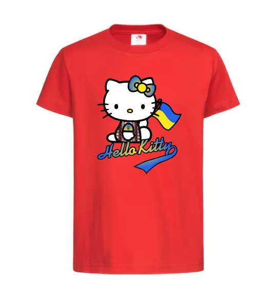 Дитяча футболка Hello kitty українка Червоний фото