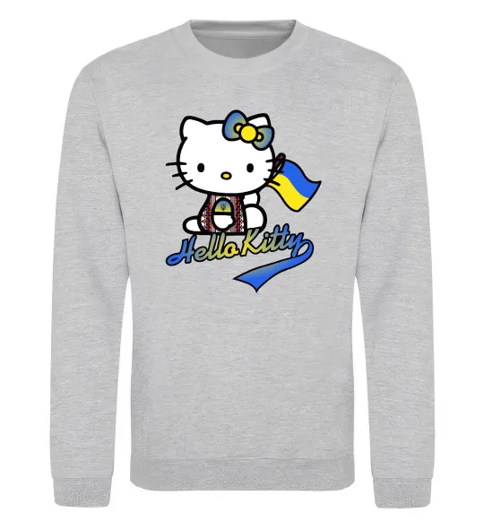 Свитшот Hello kitty українка Серый меланж фото