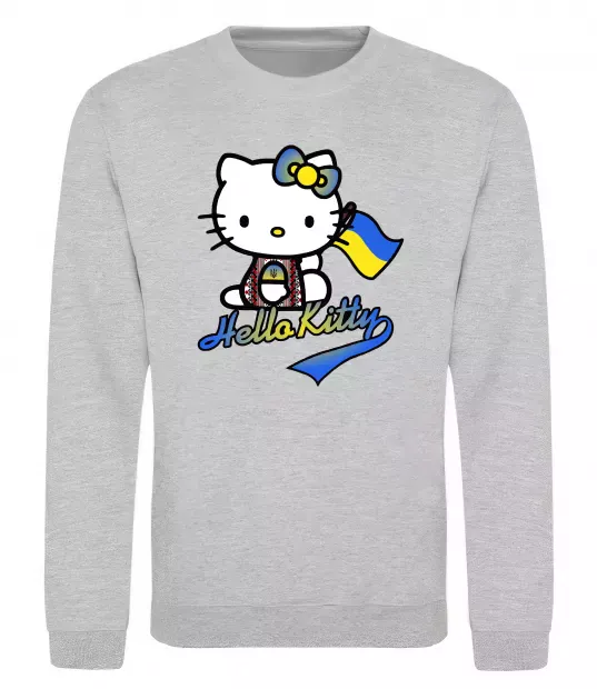 Свитшот Hello kitty українка Серый меланж фото