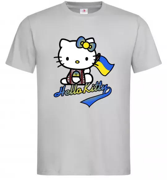 Чоловіча футболка Hello kitty українка Сірий фото