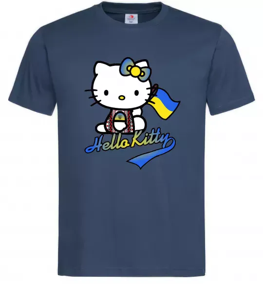 Чоловіча футболка Hello kitty українка Темно-синій фото