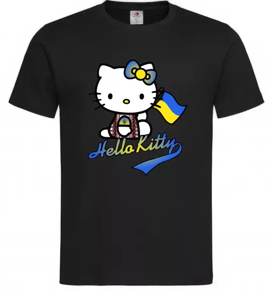 Чоловіча футболка Hello kitty українка Чорний фото