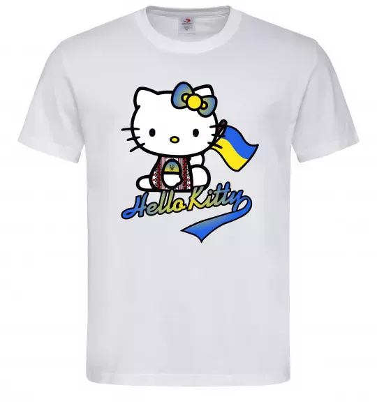 Чоловіча футболка Hello kitty українка Білий фото