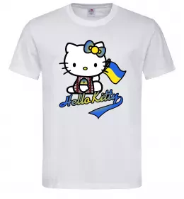 Чоловіча футболка Hello kitty українка Білий фото
