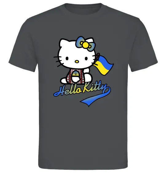 Чоловіча футболка Hello kitty українка Графіт фото