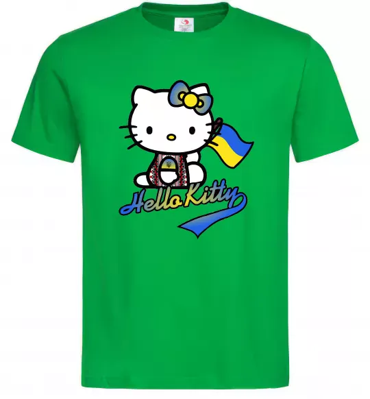 Чоловіча футболка Hello kitty українка Зелений фото