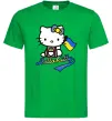 Чоловіча футболка Hello kitty українка Зелений фото