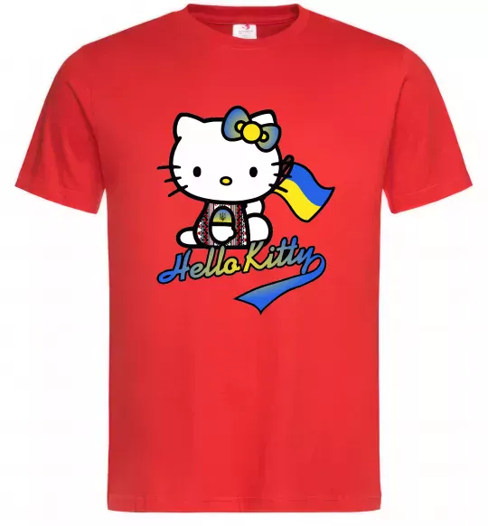 Чоловіча футболка Hello kitty українка Червоний фото