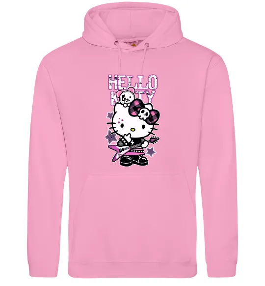 Мужская толстовка (худи) Rock kitty Розовый фото