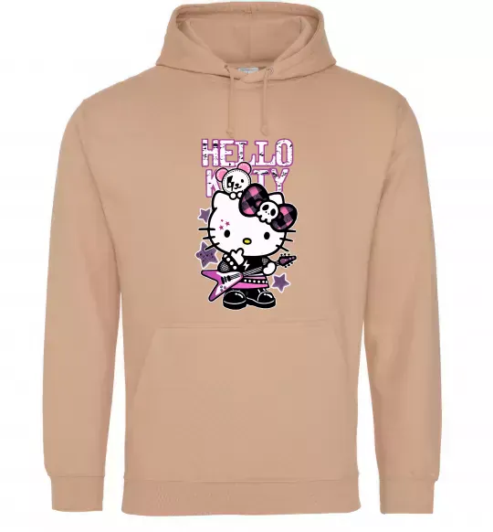 Чоловіча толстовка (худі) Rock kitty Пісочний фото