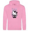 Женская толстовка (худи) Rock kitty Розовый фото