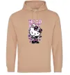 Женская толстовка (худи) Rock kitty Песочный фото