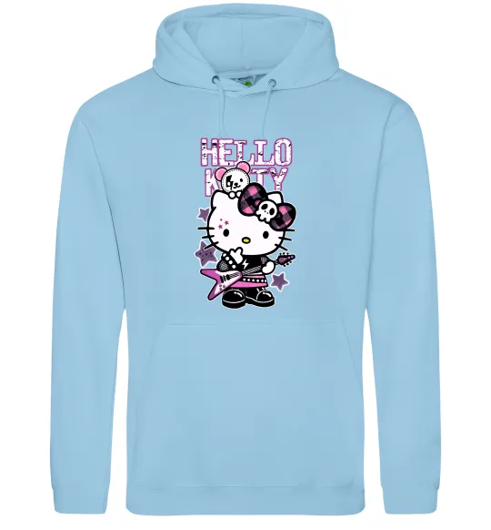 Женская толстовка (худи) Rock kitty Голубой фото